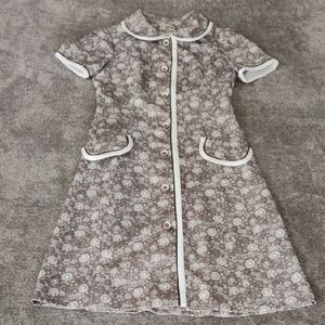 Mary Harnes 1960s Floral House Dress S(?) Vintage Size 12